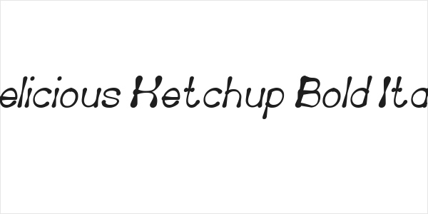 Delicious Ketchup Bold Italic Logo