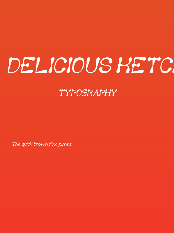 Delicious Ketchup Bold Italic Poster
