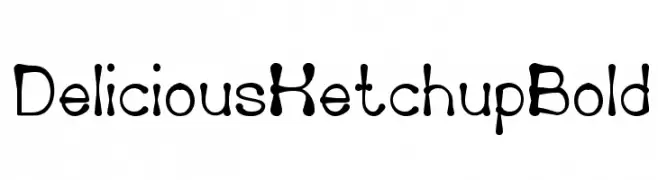 Delicious Ketchup Bold  Frei Schriftart Herunterladen