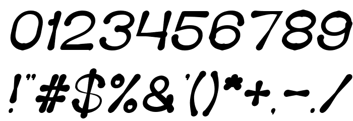 Delicious Ketchup Italic Font OTHER CHARS