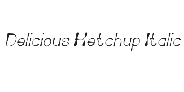 Delicious Ketchup Italic Logo