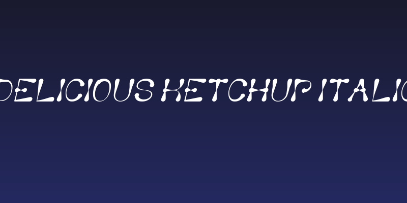 Delicious Ketchup Italic Social Header
