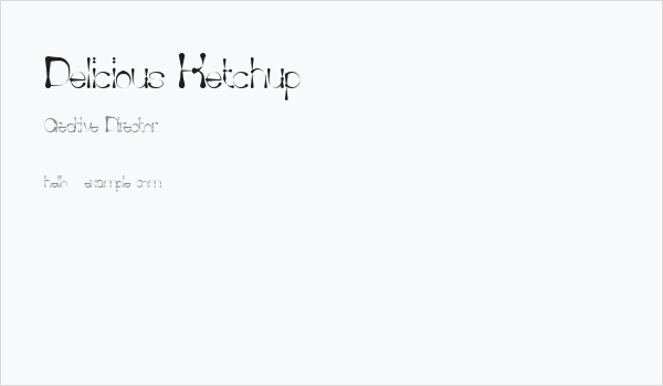 Delicious Ketchup Business Card