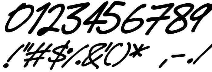 Delicious Scrawl Italic Font Alte caractere