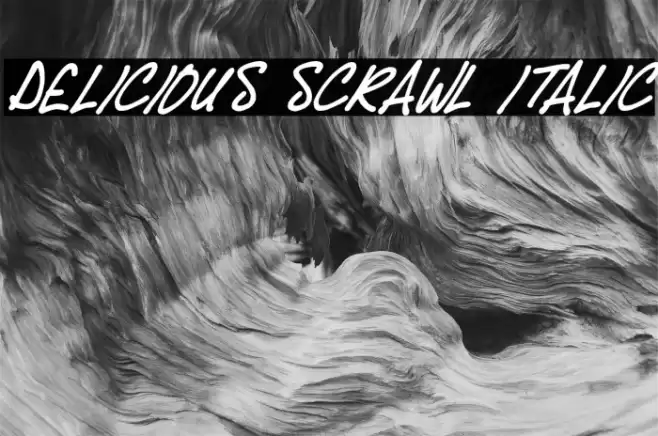 Delicious Scrawl Italic Font examples