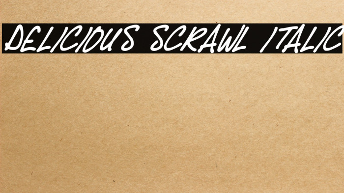 Delicious Scrawl Italic Font examples