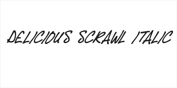 Delicious Scrawl Italic Logo