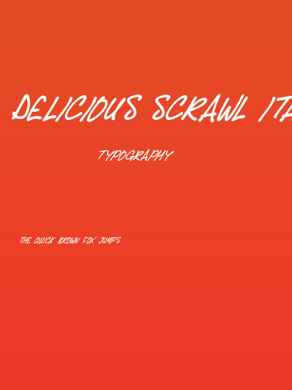 Delicious Scrawl Italic Poster