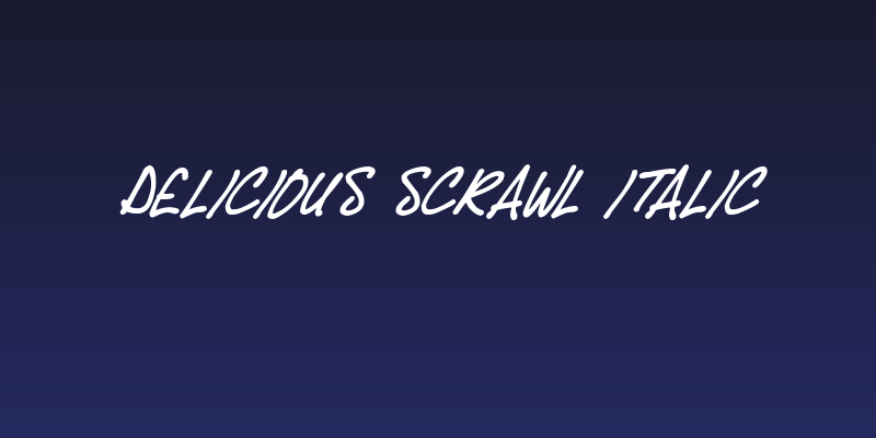 Delicious Scrawl Italic Social Header