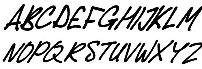 Delicious Scrawl Italic Font Litere mici