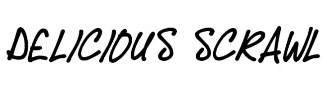 Delicious Scrawl  Frei Schriftart Herunterladen