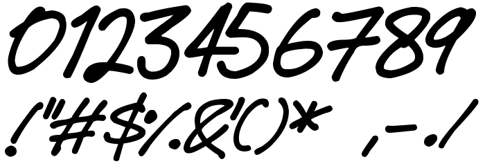 Delicious Scrawl Font OTHER CHARS
