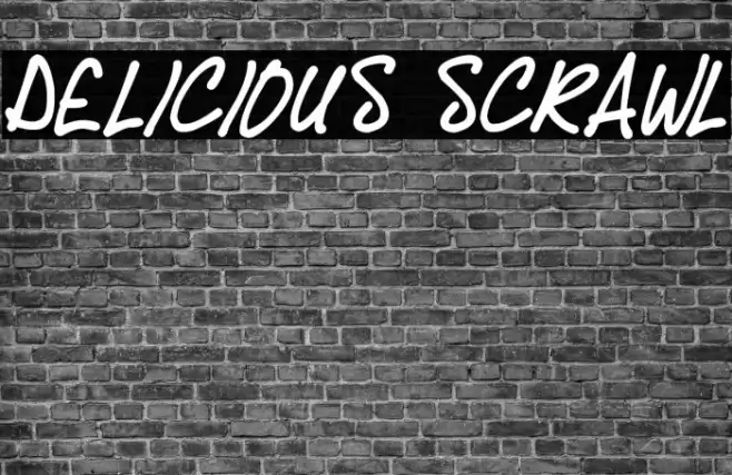 Delicious Scrawl Caratteri examples