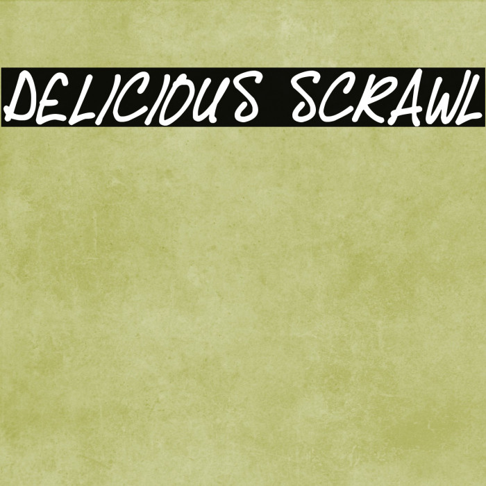 Delicious Scrawl Font examples