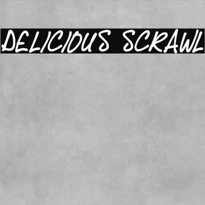 Delicious Scrawl Caratteri examples