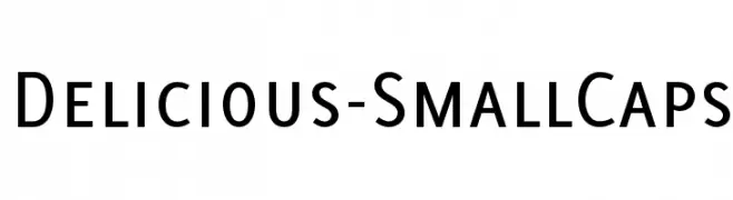Delicious-SmallCaps  नि: शुल्क फ़ॉन्ट्स डाउनलोड