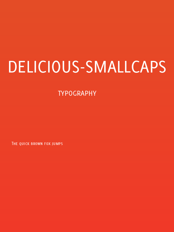 Delicious-SmallCaps Poster