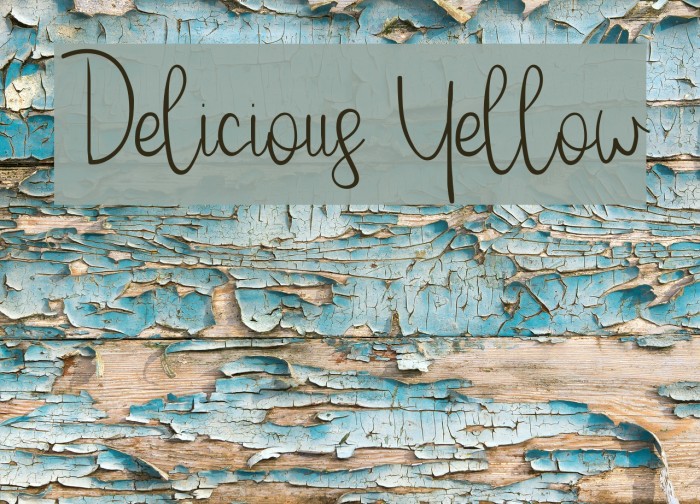 Delicious Yellow Font examples