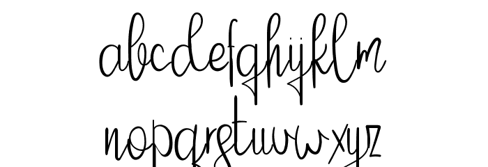 Delicious Yellow Font LOWERCASE