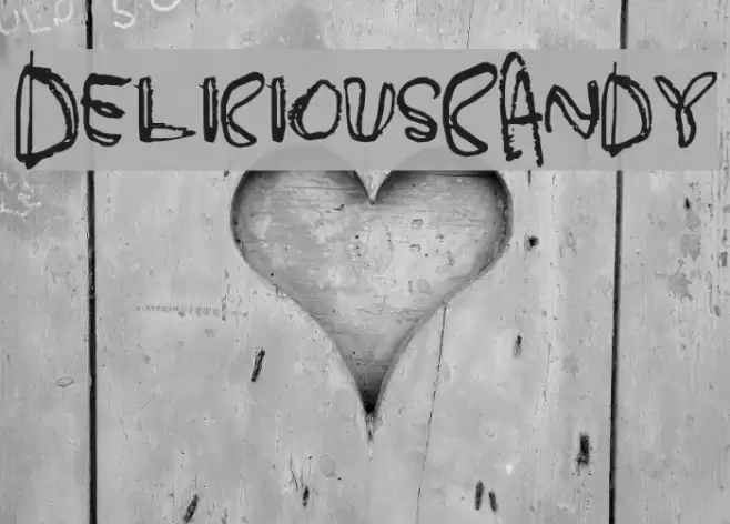 DeliciousCandy Font examples