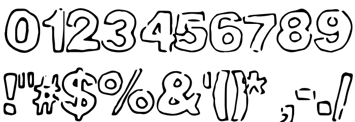 DeliciousOutline Font OTHER CHARS