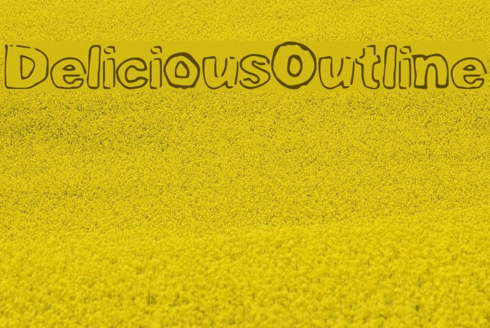 DeliciousOutline Font examples