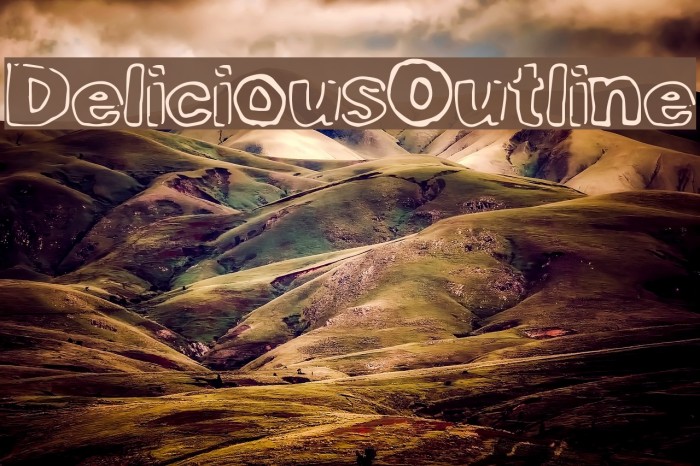 DeliciousOutline Font examples