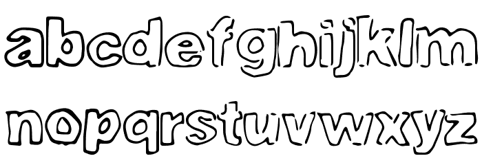 DeliciousOutline Font LOWERCASE