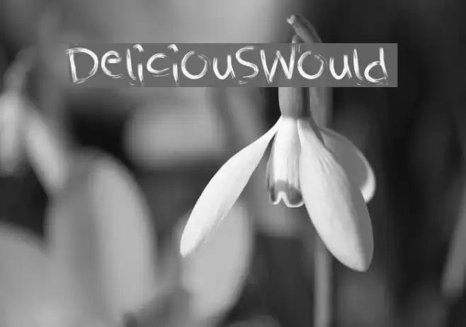 DeliciousWould Font examples