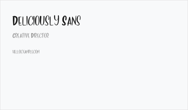 Deliciously Sans Business Card