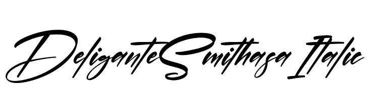 Deligante Smithasa Italic  フリーフォントのダウンロード