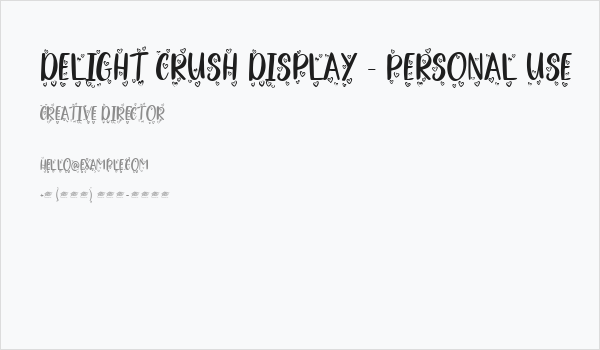 Delight Crush Display - Personal Use Business Card