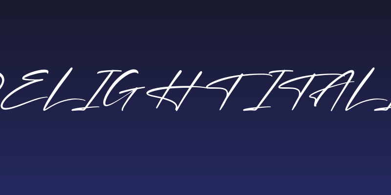 Delight Italic Social Header