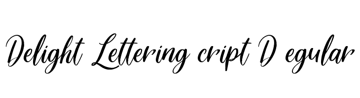 Delight Lettering Script DEMO Regular Font