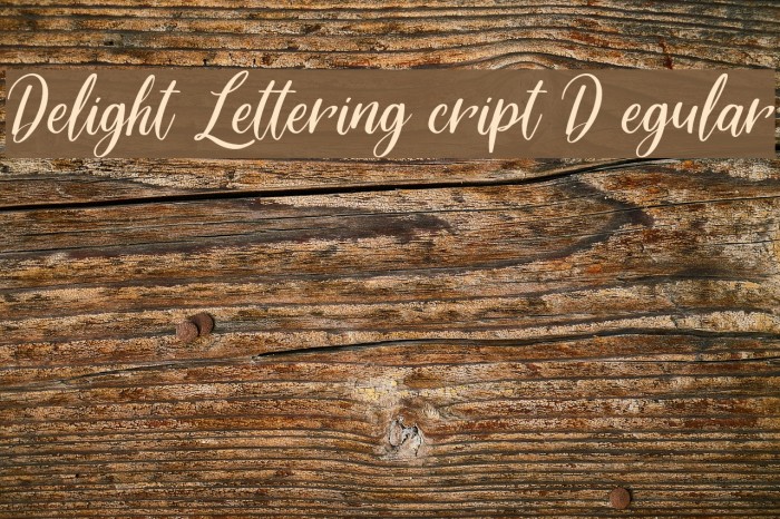 Delight Lettering Script DEMO Regular Font examples