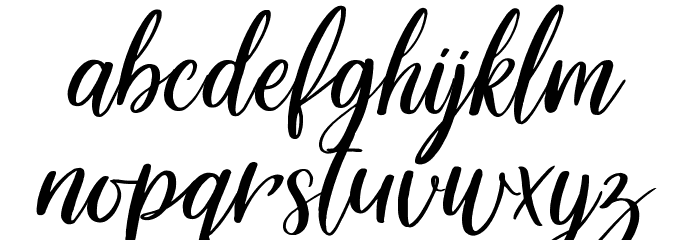 Delight Lettering Script DEMO Regular Font LOWERCASE