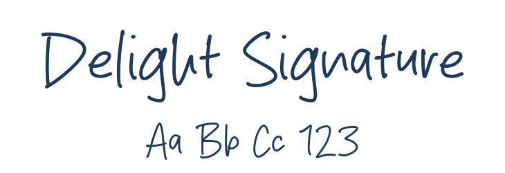 Delight Signature Font Preview
