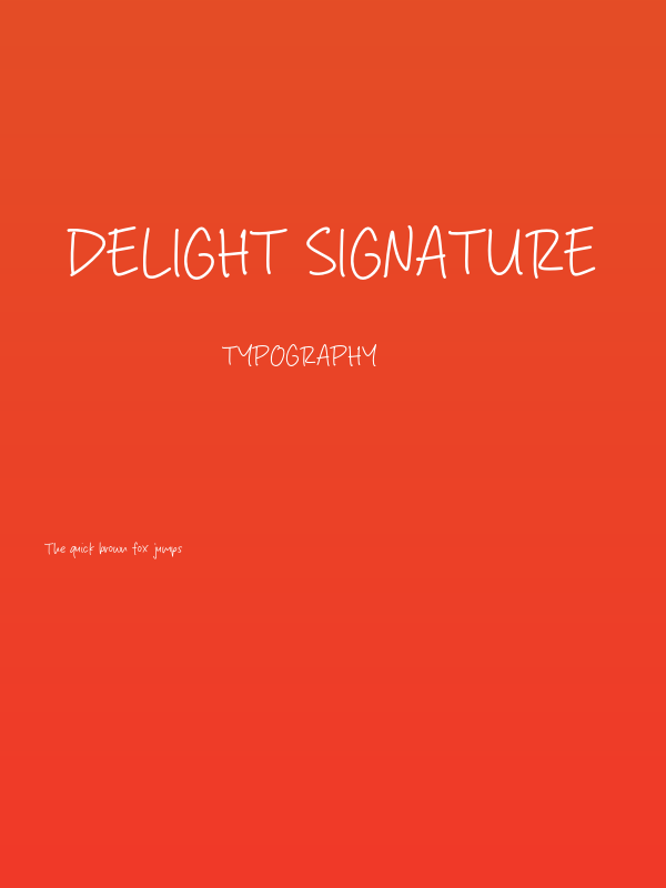 Delight Signature Poster