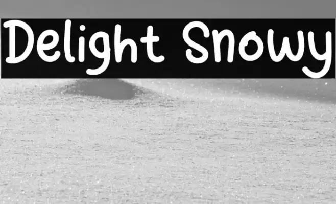 Delight Snowy Font examples
