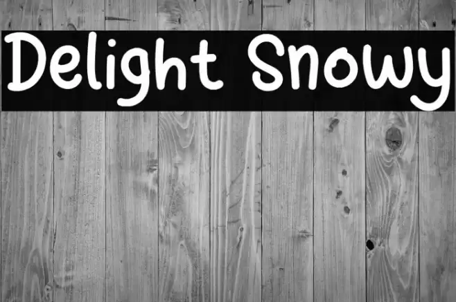 Delight Snowy Font examples
