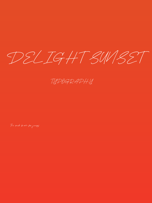 Delight Sunset Poster