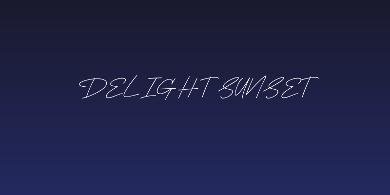 Delight Sunset Social Header