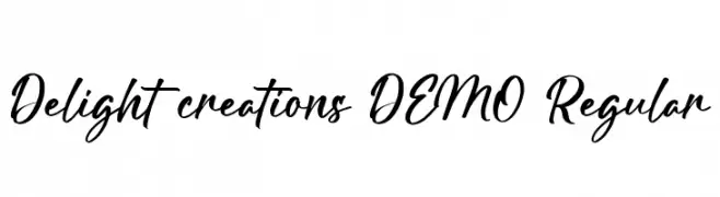Delight creations DEMO Regular  Frei Schriftart Herunterladen