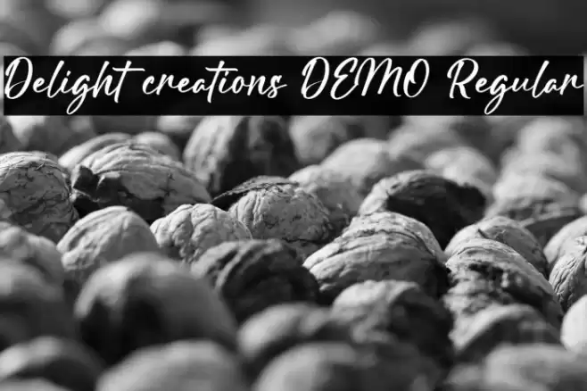Delight creations DEMO Regular Font examples