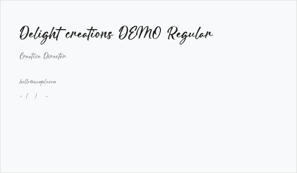 Delight creations DEMO Regular Business Card