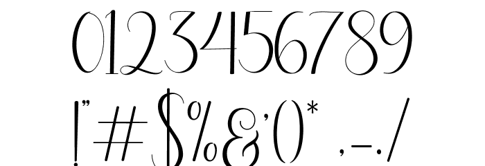 DelightScript Font OTHER CHARS