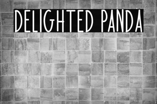 Delighted Panda Font examples