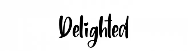 Delighted  フリーフォントのダウンロード