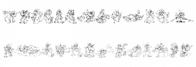Delightful Lil Dragons Font LOWERCASE