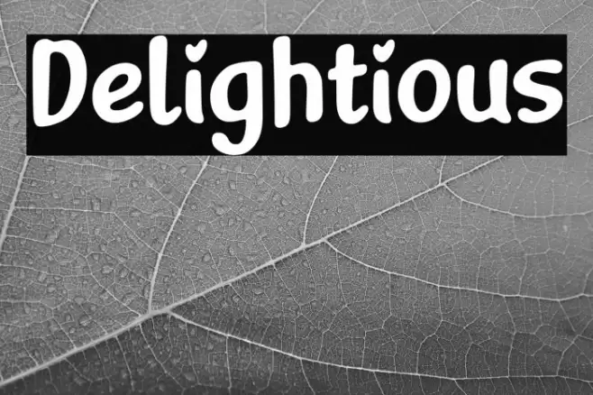 Delightious 字体 examples